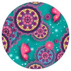 Floral Pattern, Abstract, Colorful, Flow Round Trivet by kyorashop23