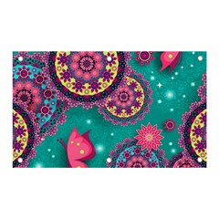 Floral Pattern, Abstract, Colorful, Flow Banner And Sign 5  X 3  by kyorashop23