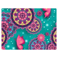 Floral Pattern, Abstract, Colorful, Flow Premium Plush Fleece Blanket (extra Small)