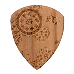 Floral Pattern, Abstract, Colorful, Flow Wood Guitar Pick (set Of 10) by kyorashop23