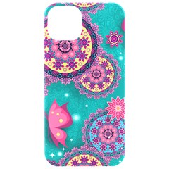 Floral Pattern, Abstract, Colorful, Flow Iphone 15 Pro Black Uv Print Pc Hardshell Case by kyorashop23