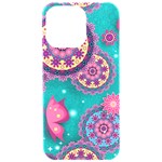 Floral Pattern, Abstract, Colorful, Flow iPhone 15 Pro Max Black UV Print PC Hardshell Case Front