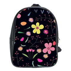 Foliage Pattern, Adorable Beautiful School Bag (large)