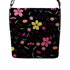 Foliage Pattern, Adorable Beautiful Flap Closure Messenger Bag (L)