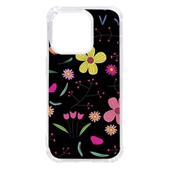 Foliage Pattern, Adorable Beautiful iPhone 14 Pro TPU UV Print Case