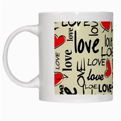 Love Abstract Background Love Textures White Mug by kyorashop23