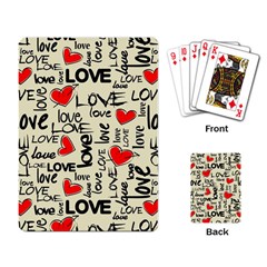 Love Abstract Background Love Textures Playing Cards Single Design (rectangle)