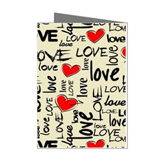 Love Abstract Background Love Textures Mini Greeting Cards (pkg Of 8)