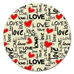 Love Abstract Background Love Textures Magnet 5  (Round) Front