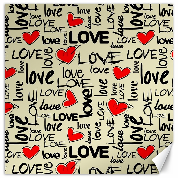 Love Abstract Background Love Textures Canvas 16  x 16 