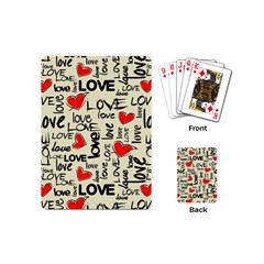 Love Abstract Background Love Textures Playing Cards Single Design (mini)