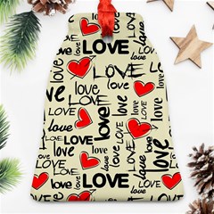 Love Abstract Background Love Textures Bell Ornament (two Sides)