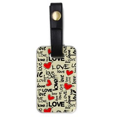 Love Abstract Background Love Textures Luggage Tag (one Side) by kyorashop23