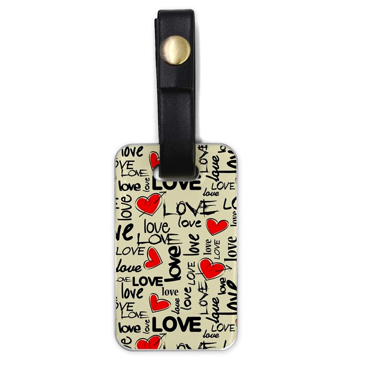 Love Abstract Background Love Textures Luggage Tag (one side)