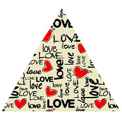 Love Abstract Background Love Textures Wooden Puzzle Triangle by kyorashop23