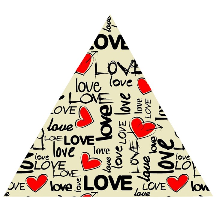 Love Abstract Background Love Textures Wooden Puzzle Triangle