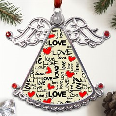 Love Abstract Background Love Textures Metal Angel With Crystal Ornament by kyorashop23