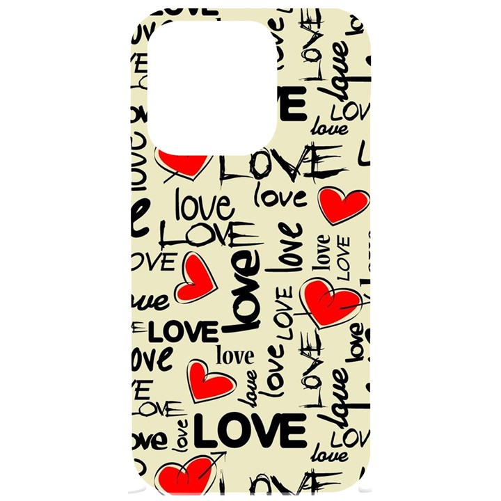 Love Abstract Background Love Textures iPhone 15 Pro Black UV Print PC Hardshell Case