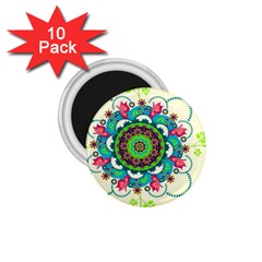 Mandala Flowers, Abstract, Butterflies, Floral, Pattern 1 75  Magnets (10 Pack) 