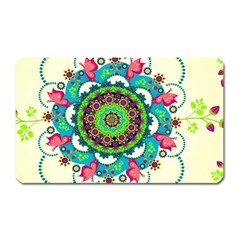 Mandala Flowers, Abstract, Butterflies, Floral, Pattern Magnet (rectangular) by kyorashop23