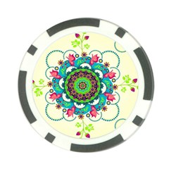 Mandala Flowers, Abstract, Butterflies, Floral, Pattern Poker Chip Card Guard by kyorashop23