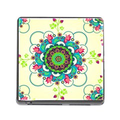 Mandala Flowers, Abstract, Butterflies, Floral, Pattern Memory Card Reader (square 5 Slot) by kyorashop23