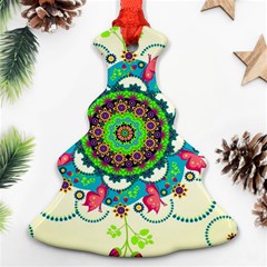 Mandala Flowers, Abstract, Butterflies, Floral, Pattern Ornament (christmas Tree) 