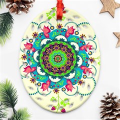 Mandala Flowers, Abstract, Butterflies, Floral, Pattern Ornament (oval Filigree)