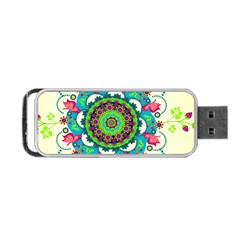 Mandala Flowers, Abstract, Butterflies, Floral, Pattern Portable Usb Flash (one Side) by kyorashop23