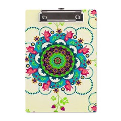 Mandala Flowers, Abstract, Butterflies, Floral, Pattern A5 Acrylic Clipboard by kyorashop23