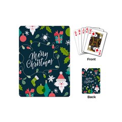 Merry Christmas, Happy New Year, Christmas Seamless Texture Playing Cards Single Design (mini)