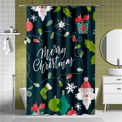 Merry Christmas, Happy New Year, Christmas Seamless Texture Shower Curtain 48  X 72  (small)  by kyorashop23