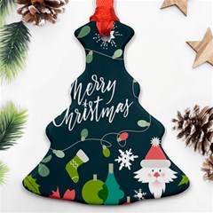 Merry Christmas, Happy New Year, Christmas Seamless Texture Ornament (christmas Tree) 