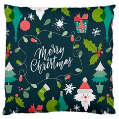 Merry Christmas, Happy New Year, Christmas Seamless Texture Standard Premium Plush Fleece Cushion Case (one Side) by kyorashop23