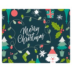 Merry Christmas, Happy New Year, Christmas Seamless Texture Two Sides Premium Plush Fleece Blanket (teen Size) by kyorashop23