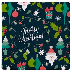 Merry Christmas, Happy New Year, Christmas Seamless Texture Uv Print Square Tile Coaster 