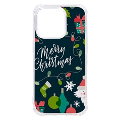 Merry Christmas, Happy New Year, Christmas Seamless Texture Iphone 14 Pro Tpu Uv Print Case by kyorashop23