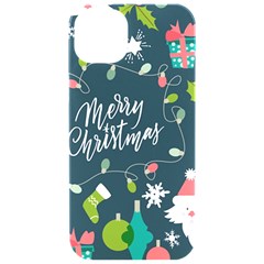 Merry Christmas, Happy New Year, Christmas Seamless Texture Iphone 15 Pro Black Uv Print Pc Hardshell Case by kyorashop23