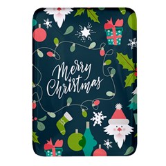 Merry Christmas, Happy New Year, Christmas Seamless Texture Rectangular Glass Fridge Magnet (4 Pack) by kyorashop23