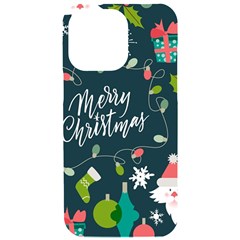 Merry Christmas, Happy New Year, Christmas Seamless Texture Iphone 15 Pro Max Black Uv Print Pc Hardshell Case by kyorashop23