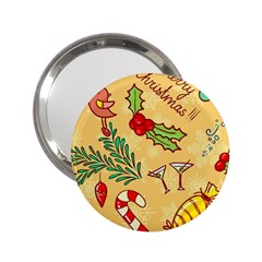 Merry Christmas, New Year Backgrounds, Happy New Year 2 25  Handbag Mirrors by kyorashop23