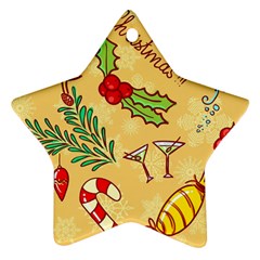 Merry Christmas, New Year Backgrounds, Happy New Year Star Ornament (two Sides)