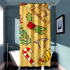 Merry Christmas, New Year Backgrounds, Happy New Year Shower Curtain 36  X 72  (stall)  by kyorashop23