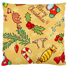 Merry Christmas, New Year Backgrounds, Happy New Year Standard Premium Plush Fleece Cushion Case (two Sides) by kyorashop23