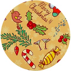 Merry Christmas, New Year Backgrounds, Happy New Year Uv Print Round Tile Coaster by kyorashop23