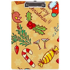 Merry Christmas, New Year Backgrounds, Happy New Year A4 Acrylic Clipboard by kyorashop23