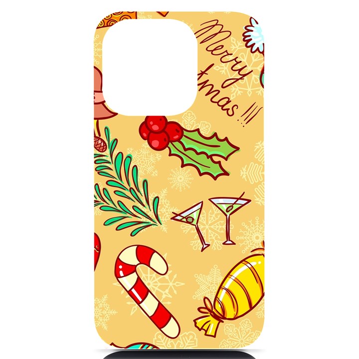 Merry Christmas, New Year Backgrounds, Happy New Year iPhone 14 Pro Black UV Print Case