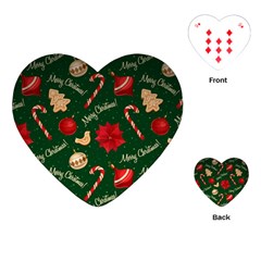 Merry Christmas Playing Cards Single Design (heart)