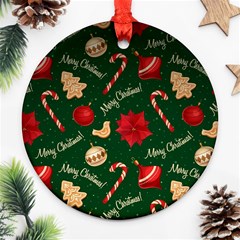 Merry Christmas Round Ornament (two Sides)