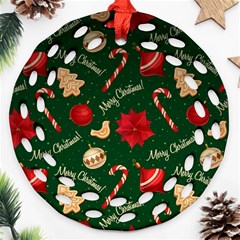 Merry Christmas Ornament (round Filigree)